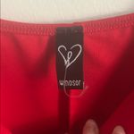 Windsor  Asymmetrical Faux Wrap Red Special Occasion Party Mini Dress Photo 3