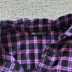 ZARA  Black and Pink Plaid Shirt Photo 2