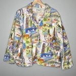 VTG Tantrums Paris France Print Jacket Romantic Artcore Parisian Chic Womens XL Photo 0