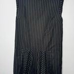 Line and Dot  black and white pinstripe drop waist dress size large Photo 0