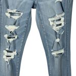 American Eagle  SZ 8 X-Long Super Hi-Rise Jegging Jeans Distressed Stretch Zip Photo 2