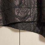 Terez  Women’s Snakeskin Print Black Cropped Sweatshirt Photo 2