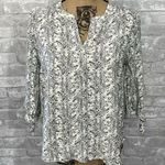 Jane and Delancey  Black & White Floral Popover Top Photo 0
