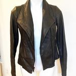 Vince  Brown Leather Jacket sz S Fitted Leather Zipper Jacket Photo 2