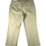 Ann Taylor 14 The Crop Mid Rise Slim Leg Ankle Flat Front Chino Green NWT Photo 10