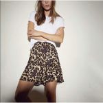 Nation Ltd  NWT Small Claire Bias Leopard Print Ruffle Hem Mini‎ Skirt Sz S Photo 1