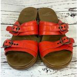 Dansko Women's Red Leather Sandals Size 38 Photo 1