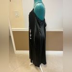 Vintage California Dynasty Long Nightgown Black with Pink Embroidered Flower Size XL Photo 4