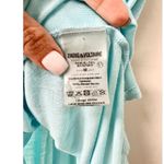 Zadig & Voltaire Samuel Foil-Trimmed Racerback Tank Top Lagoon Blue Silver Med Photo 5