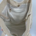 Shirdee Mrs. Canvas Tan Tote Shoulder Bag Beaded Seed Beads Pom Pom Trim Cotton Photo 8