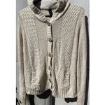 Glamsia Vintage  Women's Cardigan White Cream Knitted Button Sweater Sz XL Photo 1