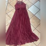 B Darlin  Burgundy Lace Prom Dress Photo 3