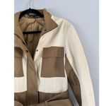 Theory Macaire Genuine Lamb Leather and Cotton Canvas Jacket Sz Medium Utility Photo 5