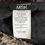 MSK Floral Draped Collar Top – Size Small Black Photo 8