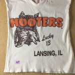 Hooters Girl Worn Super Sexy V-Neck T-shirt From Lansing IL Stretchy Cotton XXS Photo 1