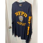 NWT NYPD New York City Police Department Long Sleeve T Shirt Navy XL Blue Photo 2