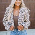 These Three Boutique NWT Leopard Sherpa Jacket  Photo 0