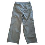 Zenana Outfitters DOP-1617A High Rise Flare Cropped Army Green Chino Pants Raw Hem Work Photo 1