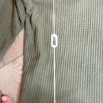 American Eagle  Soft & Sexy Plush Waffle Knit Olive Green Tee Photo 3