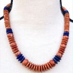 Jay King Lapis Lazuli Spiny Oyster Spondylus Shell Beaded Matinee Necklace 19” Photo 0