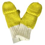 Aerie  Gloves Mittens Convertible Flip Top Fingerless Green Cream Knit One Size Photo 2