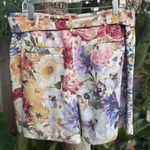 EXPRESS Stylist Floral High Waisted with Belt Shorts Size 14 Photo 3