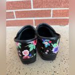 Dansko Rare Floral Garden  Mule Clogs Womens size 40 EU 10 US black & flowers Photo 4