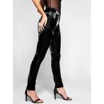 Guess  By Marciano High Waisted Myera Reflective Wet Look Black Pants Large Photo 10