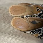 Born Crown By Leopard Print Criss Cross Cork Heeled Slip On Mules Size 8 Tan Photo 2