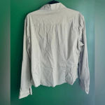 Calvin Klein Jeans Button Down Womens Double Button Shirt Masculine EUC XL Green Photo 2