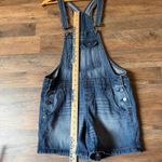 LEI Shortalls Jeans Indigo Denim Button Buckle Size M 100% Cotton Blue Size M Photo 4