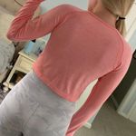 Long Sleeve Work Out Top Pink Size M Photo 3