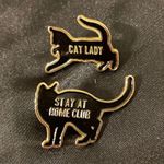 Cat Pins Black Photo 0