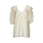 For Love & Lemons  Eden Velvet Hearts Mini Dress, Cream, XS Photo 5