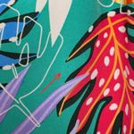 Umgee  Tropical Leaf Print Cropped Wide Leg Culotte Pants Size Medium Photo 2