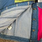 Susan Bristol Women's Denim Jacket, Large, Multicolor Stitch Fleece Patch Photo 5