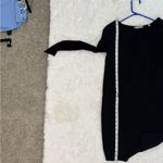 Vince  Black Wool Blend Ribbed Knit Sheath Dress 74% Wool Size XS Photo 8