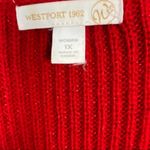 Westport 1962 Vintage Red Ribbed V-Neck Long Sleeves Sweater, Size 1X Photo 2