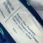 Ekouaer  Swimsuit One Piece Ruched Spaghetti Strap Blue Green Size Large Photo 6