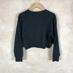 CIRCUS NY Blouson Sleeve Terry Black Sweatshirt NWT MEDIUM Photo 3