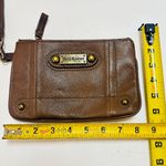 Juicy Couture Taupe Bronze Leather Mini Wristlet Clutch Bag Wallet Pouch Photo 1