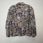 Vintage Womens 100% Silk Floral Patchwork Bomber Jacket Size Small Tan Photo 3