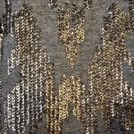 Lafayette 148  New York Gray Grey Silver Sequin Long Sleeve T-Shirt Size Small Photo 3