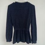 Emporio Armani  Women’s Black Sweater Size 40 Peplum Long Sleeve Photo 3