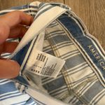 American Eagle  striped blue white mom jeans Photo 2
