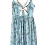 Hell Bunny  Pinup Retro Sea Horse Blue Bow Dress size medium Photo 5