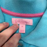 Lilly Pulitzer Turquoise Blue Collared Short Sleeve Cotton Polo Shirt Dress M Photo 3