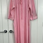 Vintage 70s Evelyn Pearson Large Pink Terrycloth Housecoat Dress with Pockets Photo 1