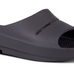 OOFOS OOAHH unisex black comfort slide sandals women’s shoe size 9 men’s 7 Photo 0