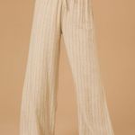 Altar'd State  Holis Striped Linen Set in Natural and Black Photo 5